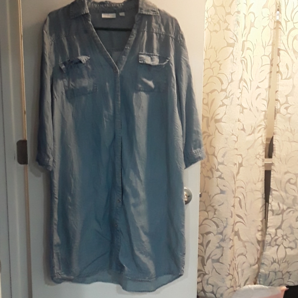 Stonewashed light blue dress